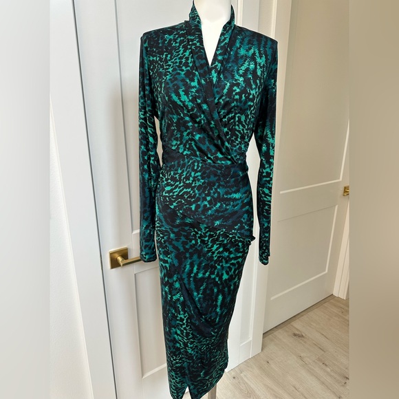 RACHEL Rachel Roy Leopard Print Long Sleeve Dress - Picture 1 of 4